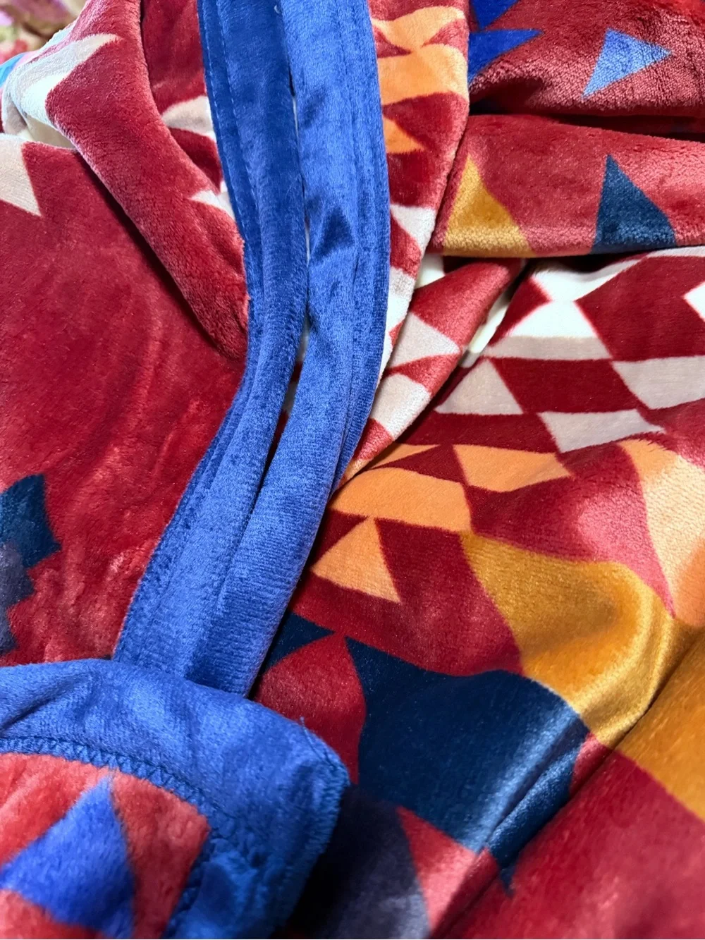 Premium Queen Southwest tribal Aztec Geometric Plush fleece Blanket -